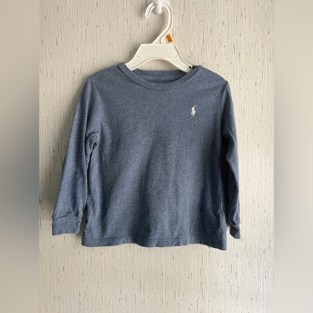 Ralph Lauren Heather Blue Long Sleeve Crew Neck T-Shirt Size 24 Months